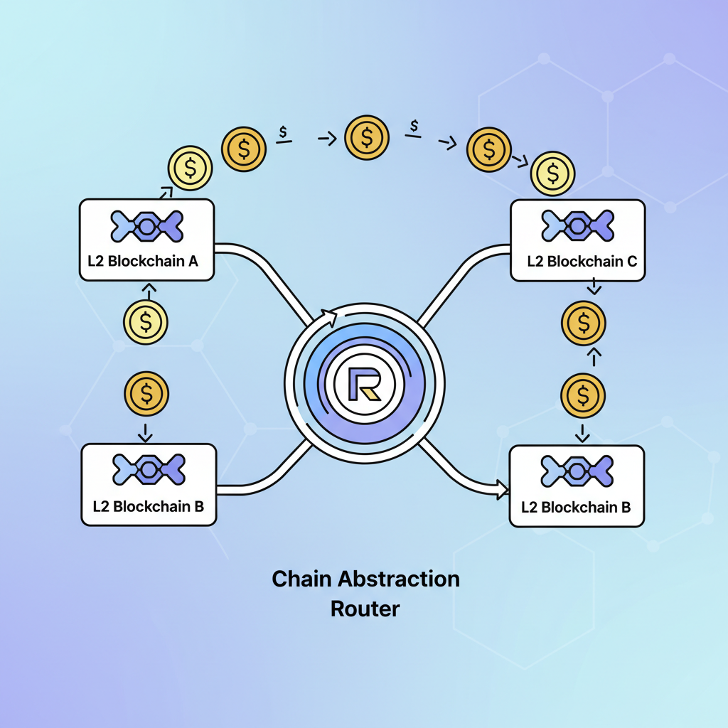 abstract chain abstraction router bridging multiple L2 blockchains with stablecoin flows
